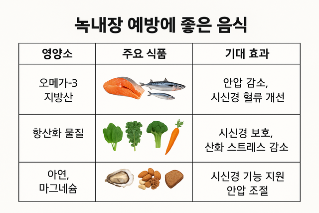 녹내장 예방에 좋은 음식. 챗GPT