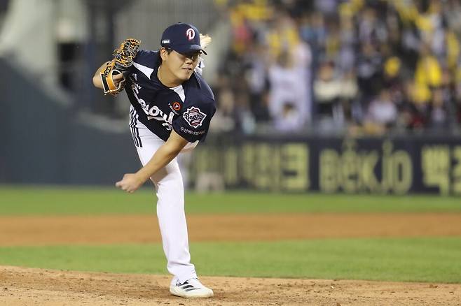 ▲ 지난해 리그 역사상 최연소 좌완 20홀드 기록을 달성한 이병헌은 올해 2군에서 조정 기간이 길어지고 있다 ⓒ두산베어스