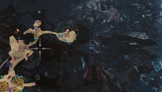 ▲ 중층 11번 지역에서 게리오스 사체 확인이 필요하다