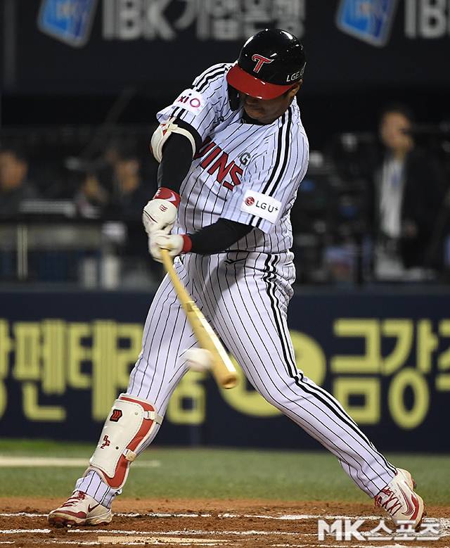 LG 문보경은 27일 잠실 한화전에서 결승타의 주인공이 됐다. 사진(잠실 서울)=천정환 기자