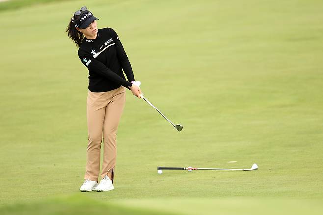 리디아 고가 28일 US여자오픈 개막을 앞두고 대회가 열리는 미국 위스콘신주 에린 힐스 골프클럽에서 연습을 하고 있다. 게티이미지코리아