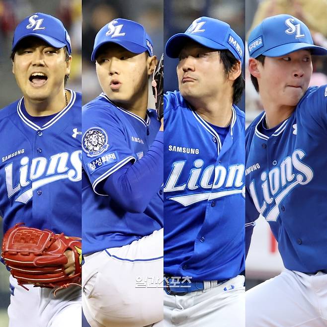 삼성 김태훈-배찬승-백정현-이호성. IS 포토