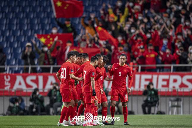 중국 축구대표팀. /AFPBBNews=뉴스1