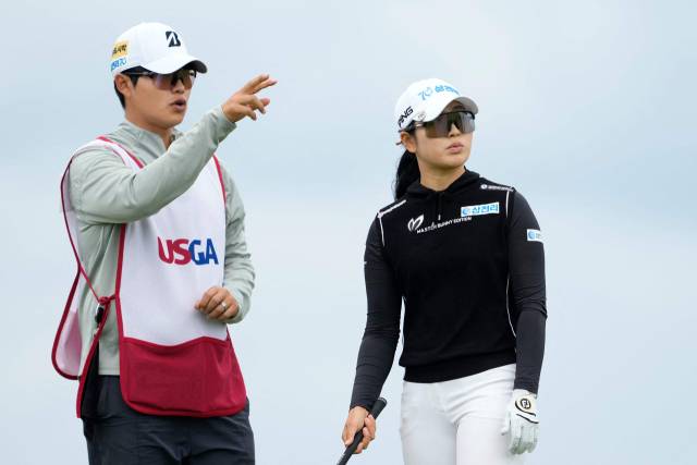 대회 첫 날 세 번째로 멀리 날린 유현조. 사진 제공=AFP연합뉴스