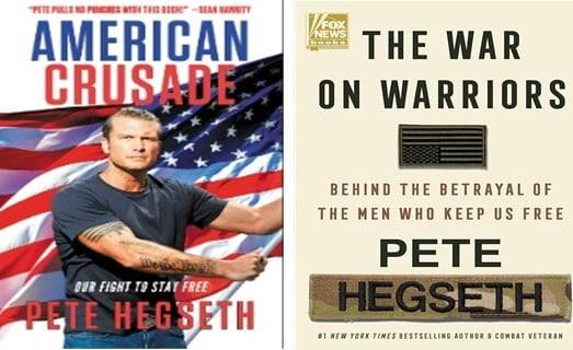 피트 헤그세스 현 미국 국방장관이 2020년(왼쪽)과 2024년에 각각 단독으로 출간한 미국 국방-군사 관련 단행본/Amazon