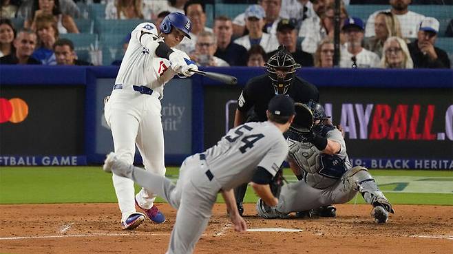 솔로홈런을 날린 오타니