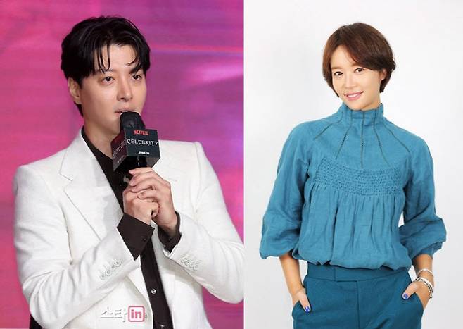 이동건(왼쪽)과 황정음
