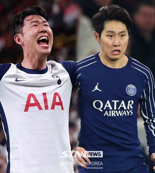 토트넘 홋스퍼 손흥민, 파리 생제르맹 이강인. 사진┃게티이미지코리아