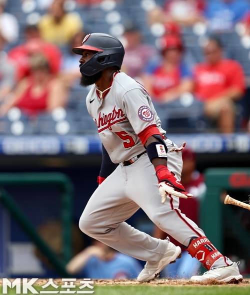 지난 2021년 워싱턴 내셔널스에서 뛰던 해리슨의 모습. 사진= MK스포츠 DB
