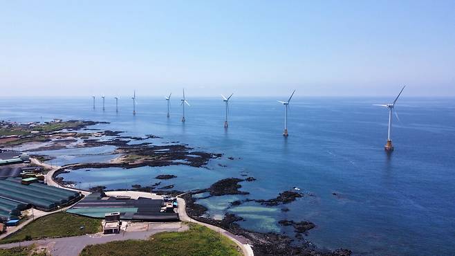 제주 탐라 해상풍력발전단지.ⓒ연합뉴스