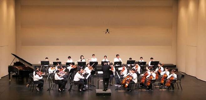 2023년 다문화 관현악단 ‘안녕?! 오케스트라’ 재개기념연주회 모습.(사진=안산문화재단)