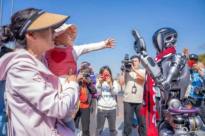 상하이의 세기 공원 휴머노이드/상관