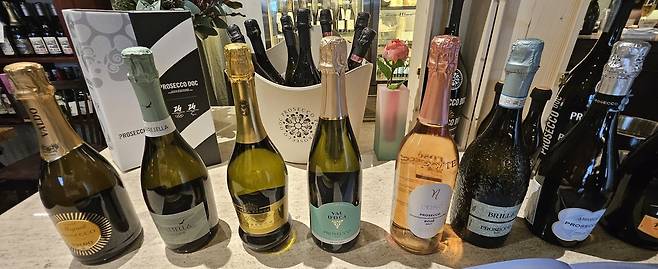 프로세코 DOC 스파클링 와인. 박윤희 기자