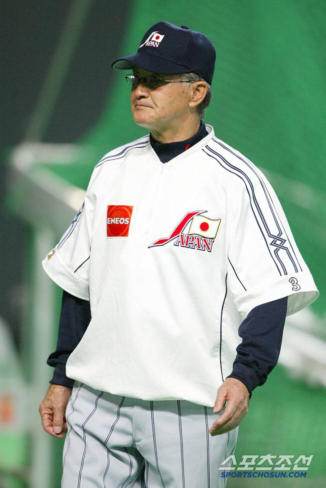 2003년 일본 야구대표팀을 이끌던 시절 나가시마 시게오 감독. 스포츠조선DB