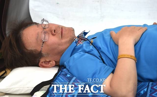 이 당선인은 성남시장 시절이던 2016년 박근혜 정부의 지방재정개편에 반발해 광화문광장에서 단식농성을 벌이기도 했다. /이새롬 기자