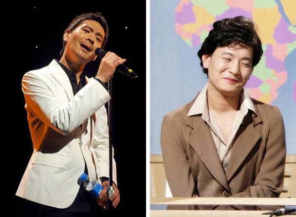 인생의 터닝포인트가 된 2011년 <웃고 또 웃고>에서 가수 임재범, 박근혜 당시 한나라당 비상대책위원장 패러디. 목소리와 말투뿐 아니라 헤어스타일과 의상, 표정, 몸짓까지 똑같이 구현해내면서 큰 웃음을 안겼다. 쿠팡플레이 제공