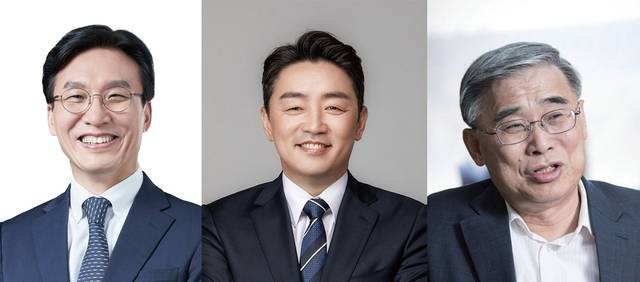 왼쪽부터 더불어민주당 김민석 최고위원, 이종석 전 통일부장관, 민주당 강훈식 의원. 대통령실 제공