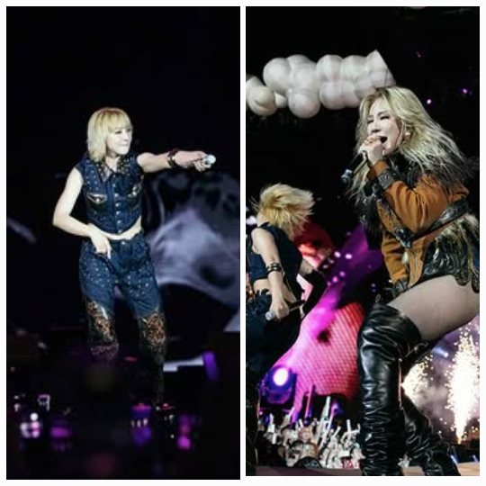 2NE1이 ‘봄 없는 여름밤’을 제대로 달궜다.사진=산다라박SNS