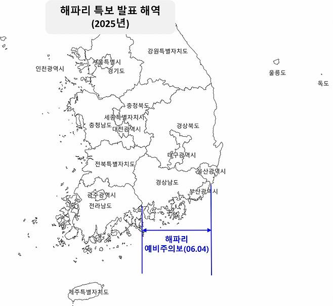 해파리 대량발생 위기경보 '관심' 단계 발령./이미지=해수부 제공.