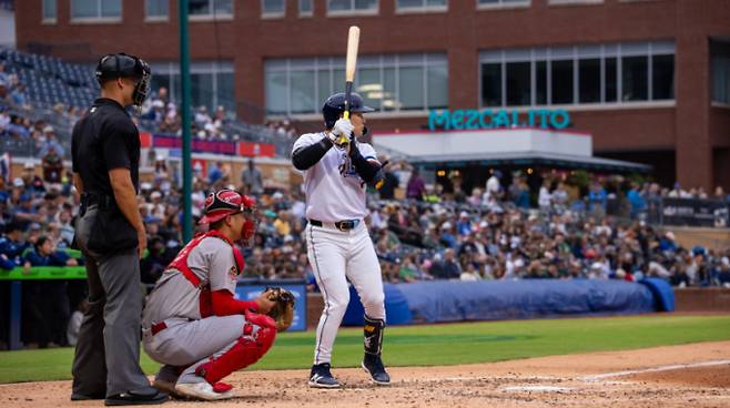 재활 경기에 나선 김하성이 두 경기 연속으로 내야 수비를 소화했다. 사진은 더럼 불스에서 활약 중인 김하성의 모습. /사진=MILB 홈페이지 캡처