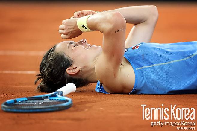 승리 확정 후 감격스러워 하는 보아송 (사진/게티이미지코리아)