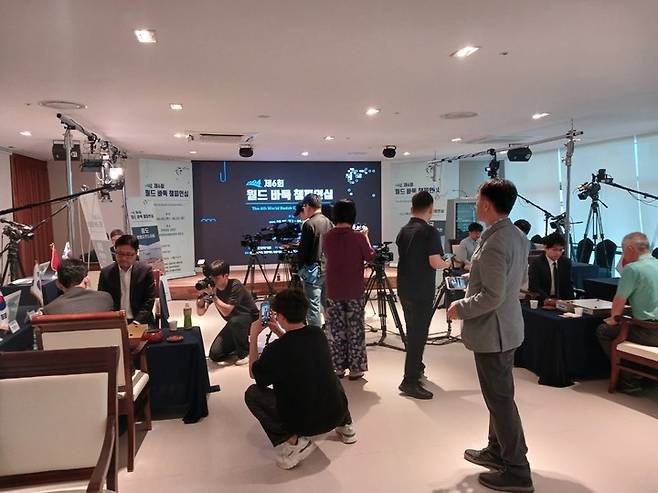 4강전이 열리고 있는 대회장 전경.(신안에서 MHN 엄민용 선임기자)