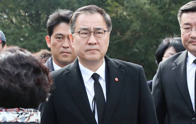 최형두 국민의힘 의원이 지난 4월 3일 오전 제주시 봉개동 제주4·3평화공원에서 열린 제77주년 제주4·3 추념식에 참석하고 있다. /뉴스1