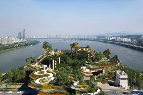 토머스 헤더윅의 노들 글로벌 예술섬 설계안 '소리풍경'. / 사진=서울시 제공