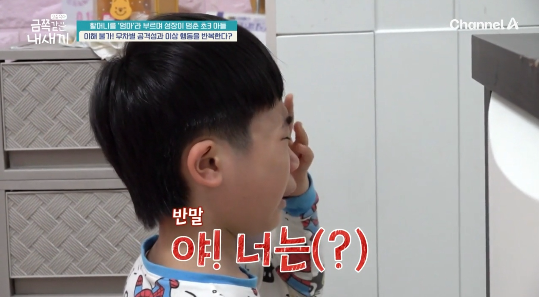 초등학교 3학년 아들이 할머니를 “엄마”라 부르며 보이는 퇴행적 행동과 폭력성이, 금요일 밤 스튜디오를 충격에 빠뜨렸다.사진=채널A ‘금쪽같은 내새끼’ 캡처