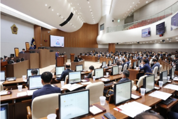 충남도의회 임시회가 열리고 있다. 서울신문DB