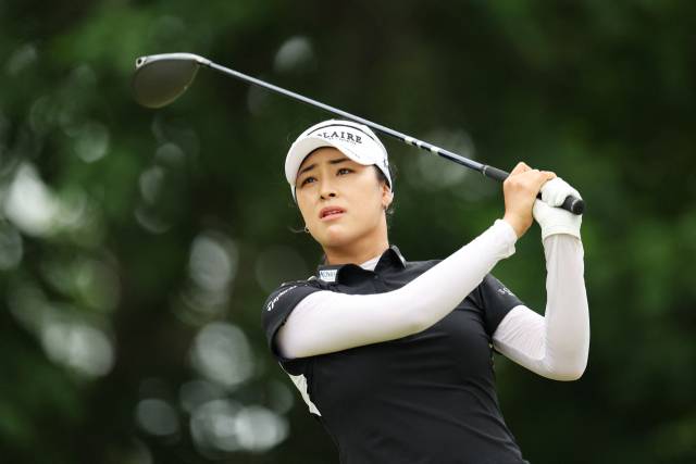 티샷을 하고 있는 윤이나. 사진 제공=AFP연합뉴스