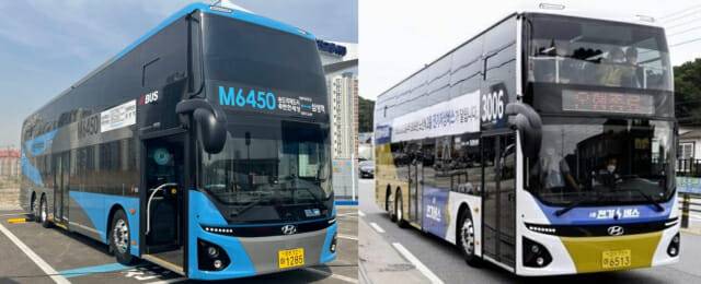 M버스(광역급행버스·왼쪽)와 일반 광역버스(직행좌석버스)