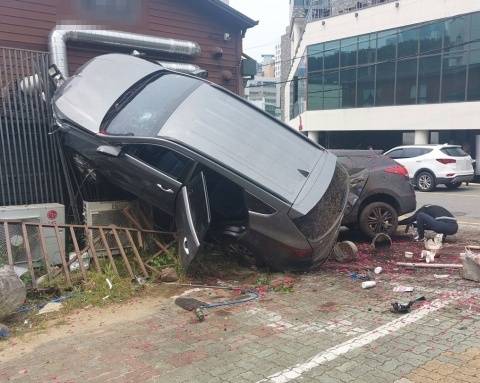 사고 현장 모습. 부산 해운대경찰서 제공