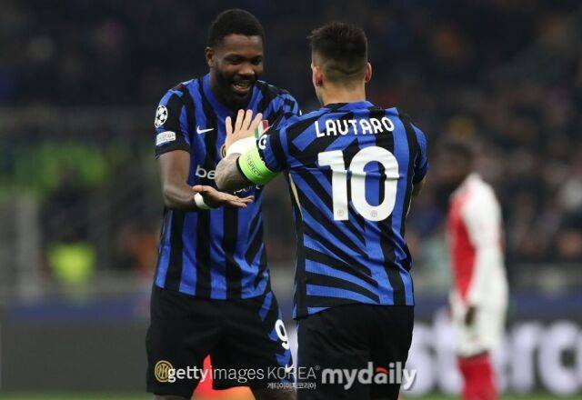 마르쿠스 튀랑과 라우타로 마르티네스. /게티이미지코리아