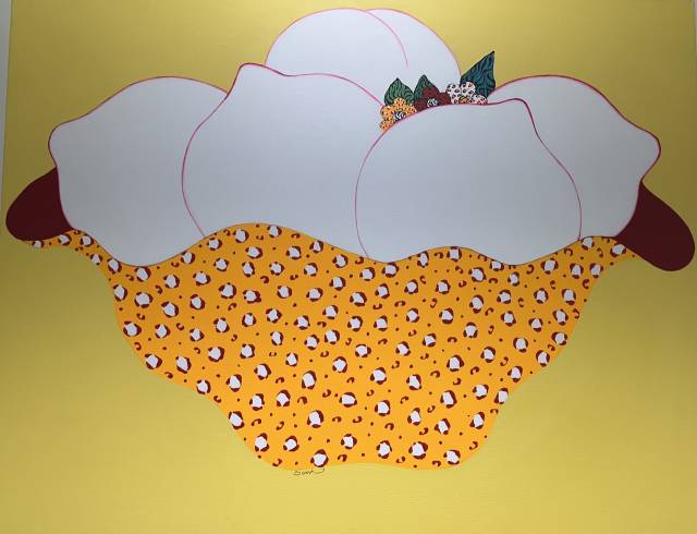 2025 제14회 BFAA국제아트페어 프리뷰에서 전시 인 레오킴의 '행복을 도모하다'(2024). 김은영 기자