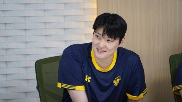 9일 취재진과 인터뷰하는 김희진. 사진제공=현대건설 배구단