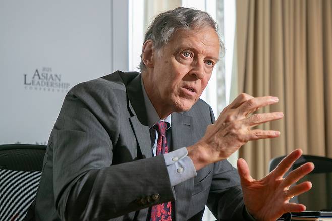 2025년 5월 20일 오후 서울 중구 신라호텔에서 '2025 아시안 리더십 컨퍼런스'에 참석하는 로버트 앳킨슨 itif 회장이 본지와의 인터뷰를 갖고 있다. /장련성 기자