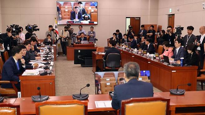 지난달 14일 오전 서울 여의도 국회에서 법사위 전체회의가 열리고 있다. 사진=서동일 기자