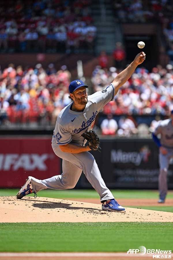 커쇼는 5이닝 1실점 호투했다. 사진(美 세인트루이스)=ⓒAFPBBNews = News1