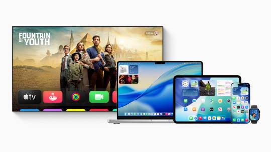 새로운 디자인은 iOS 26, 아이패드OS 26, 맥OS 타호 26, 워치OS 26, tvOS 26 전반에 걸쳐 적용된다. 애플 제공.