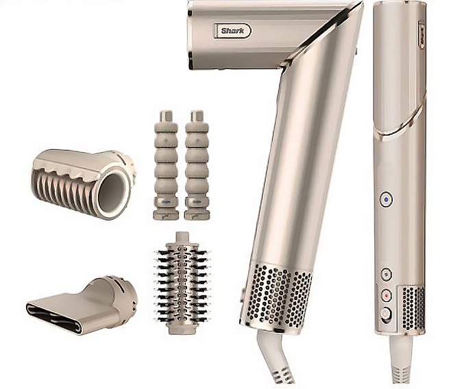 다이슨 에어랩과 성능은 비슷한데 가격이 20만 원가량 저렴해 돌풍을 일으킨 샤크닌자의 샤크 플렉스타일 에어스타일러. 샤크닌자 코리아 제공