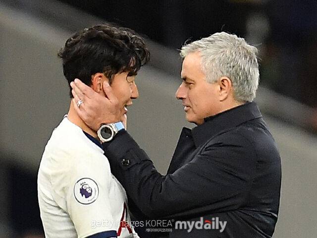 손흥민과 무리뉴 감독/게티이미지코리아