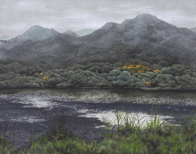 ▲ 50회 충청북도미술대전에서 한국화 부문 최우수상을 수상한 충북대 조향예술학과 박정규씨의 작품 '계절을 잊는 법'/충북대 제공