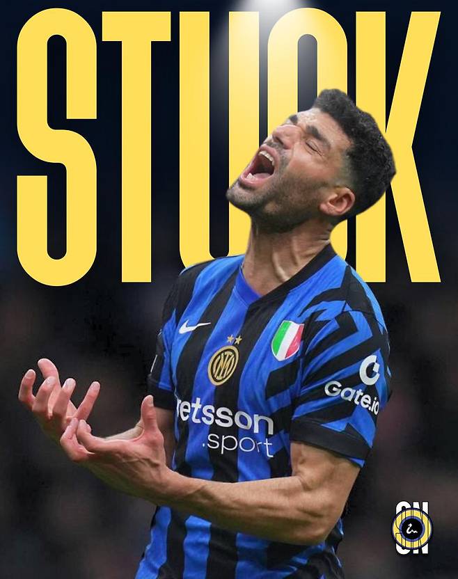 이란-이스라엘 군사 충돌 여파로 2025 국제축구연맹(FIFA) 클럽 월드컵 출전이 무산된 이란 출신의 인터밀란 공격수 메흐디 타레미. /사진=스폰다 네라주라 SNS 캡