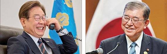 이재명 대통령이 지난 9일 서울 용산 대통령실에서 이시바 시게루 일본 총리와 취임 후 첫 전화 통화를 가졌다. 두 정상은 약 25분간 통화를 했으며, 이 대통령은 이시바 총리의 대통령 취임 축하에 사의를 표했다고 대통령실은 전했다. 두 정상은 특히 상호존중과 신뢰를 토대로 더 성숙한 한일관계 구축에 공감대를 형성했다. AFP연합뉴스