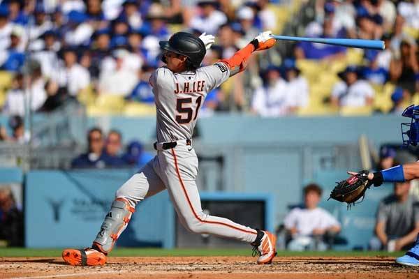 이정후는 2타점 3루타 기록했다. 사진= Gary A. Vasquez-Imagn Images= 연합뉴스 제공