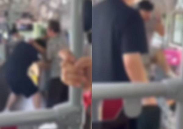 20대 남성이 80대 노인을 폭행하는 것을 목격하고 이를 말리던 남성이 되레 폭행죄 수사를 받게 된 사연이 전해졌다. 사진은 지난해 버스에서 20대 남성이 80대 노인을 폭행하는 장면. /사진=보배드림 캡처