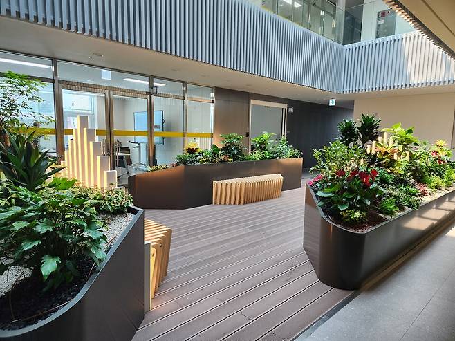 의성읍 온누리터 실내 정원 ⓒ의성군