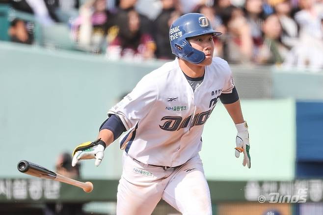 NC 김주원은 13일 창원 NC전부터 팀의 리드오프로 나서고 있다. 출루와 주루 능력을 앞세워 공격의 첨병을 맡아야 한다. 사진제공|NC 다이노스