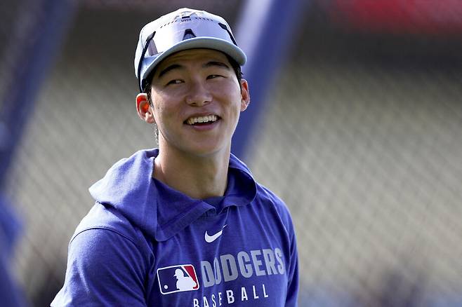 ▲ 15일(한국시간) 샌프란시스코 자이언츠와 경기를 앞두고 훈련하는 김혜성. ⓒ연합뉴스